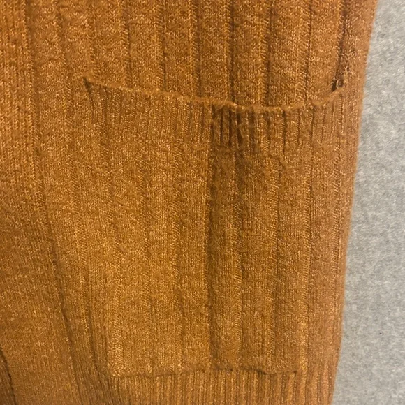 Jolie & Joy Cozy Open Front Oversized Ribbed Drop Sleeve Cardigan M Camel - Picture 5 of 12